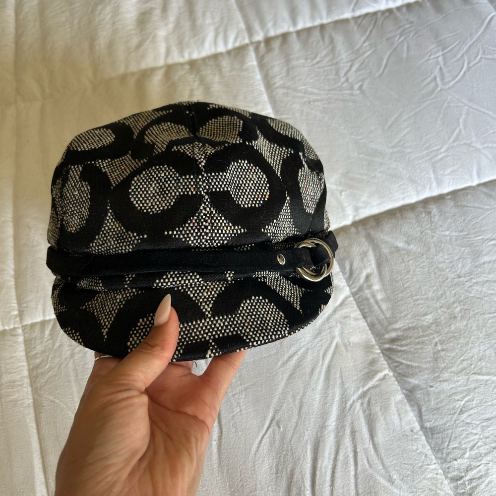Coach Black and Cream Patterned Hat - Picture 3 of 3